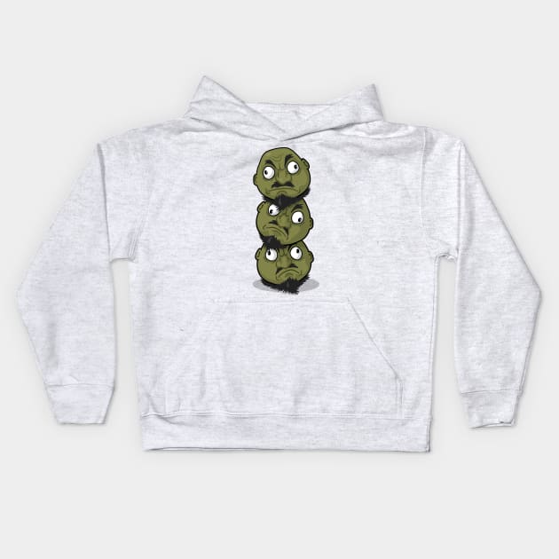 Kashira (Three Heads) Kids Hoodie by Pufahl